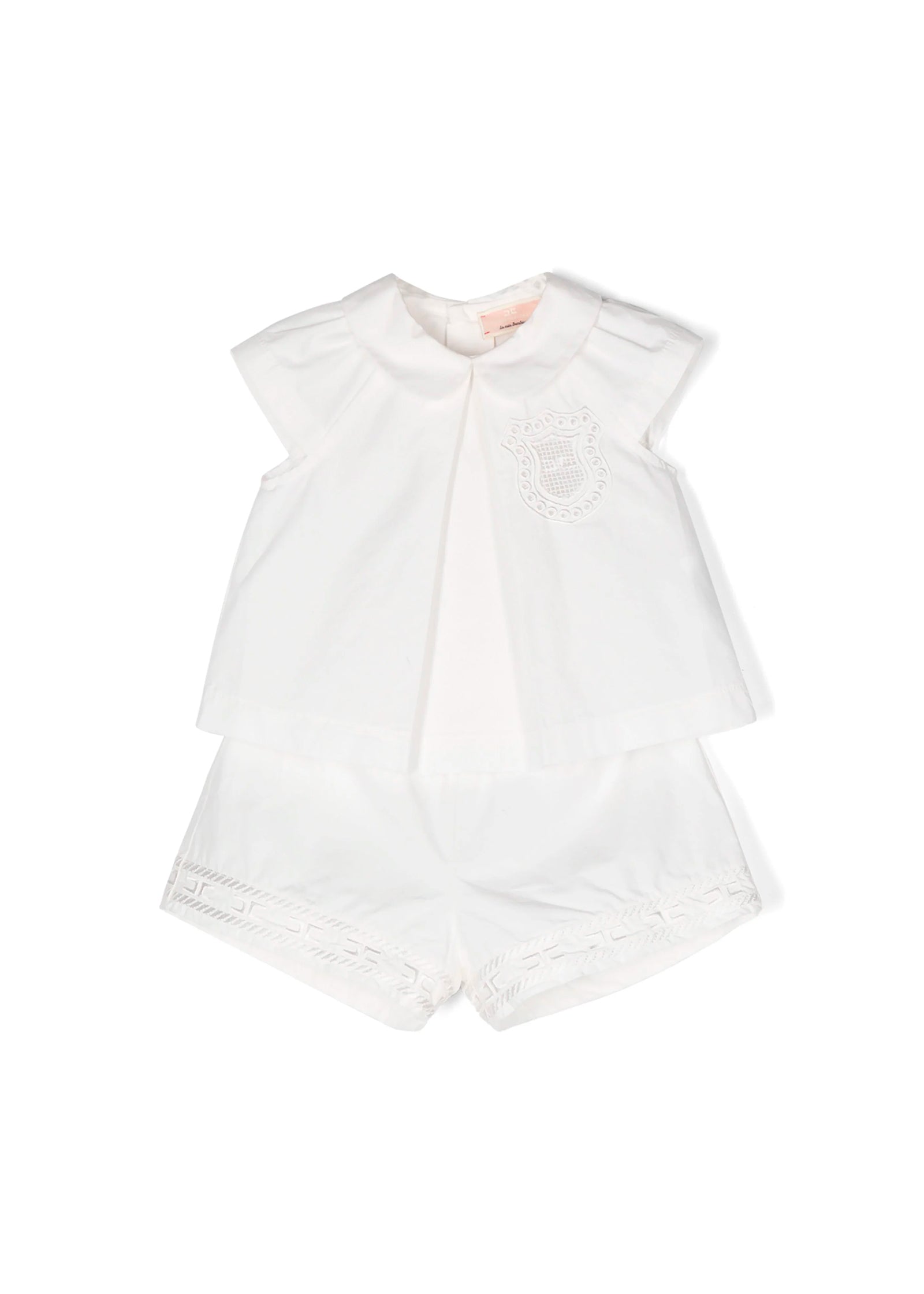 Elisabetta Franchi La Mia Bambina Completo Short e Camicia Panna