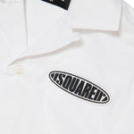 Dsquared2 Kids Camicia Bianca in Popeline con Patch Logo Surf per Bambini