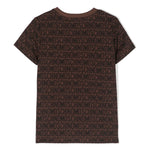 Moschino Kids T-shirt Marrone Monogram All-over