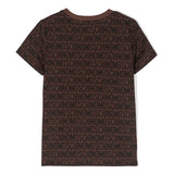 Moschino Kids T-shirt Marrone Monogram All-over