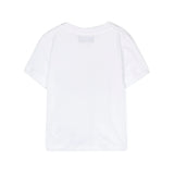 Moschino Kids T-Shirt Bianca con Motivo Teddy Bear