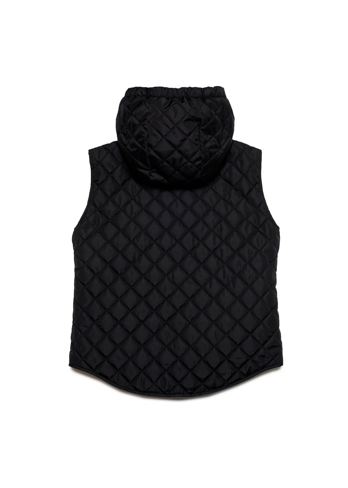 Dsquared2 Kids Piumino Smanicato Nero con Patch Logo Surf per Bambini
