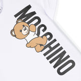 Moschino Kids Abito in Felpa Bianco per Neonate