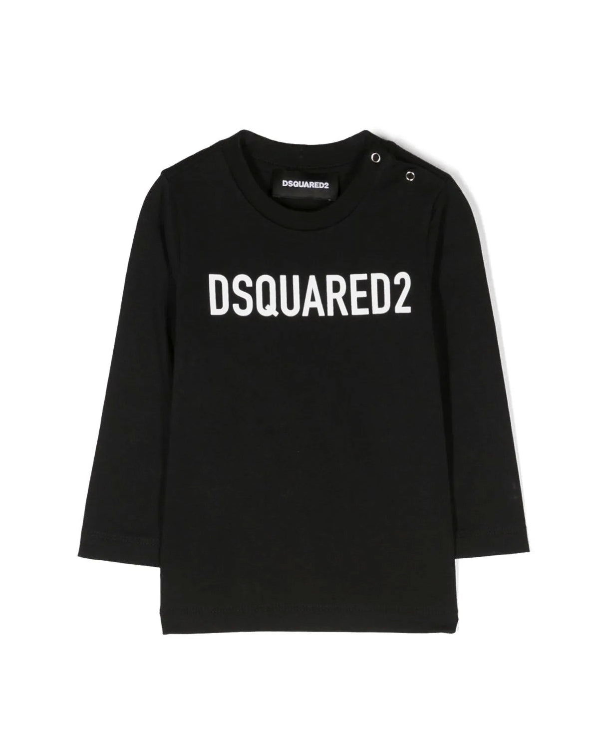 Top a Maniche Lunghe DSquared2 Kids Nero con Logo | Look Chic e Comodo | T-shirt Elegante per Bambini