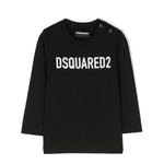 Top a Maniche Lunghe DSquared2 Kids Nero con Logo | Look Chic e Comodo | T-shirt Elegante per Bambini
