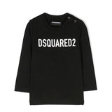 Top a Maniche Lunghe DSquared2 Kids Nero con Logo | Look Chic e Comodo | T-shirt Elegante per Bambini