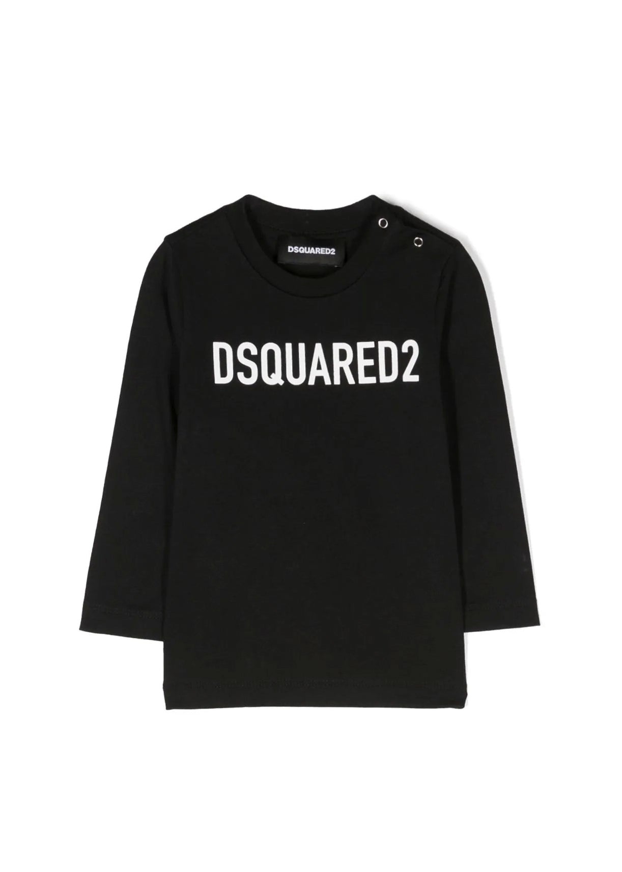 Top a Maniche Lunghe DSquared2 Kids Nero con Logo | Look Chic e Comodo | T-shirt Elegante per Bambini