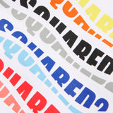Dsquared2 Kids Felpa Girocollo Bianca con Logo Multicolor Wave per Neonati