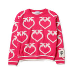 Maglione Pinko Kids Love Birds: Stile Vivace in Fucsia per Bambine alla Moda