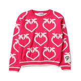 Maglione Pinko Kids Love Birds: Stile Vivace in Fucsia per Bambine alla Moda