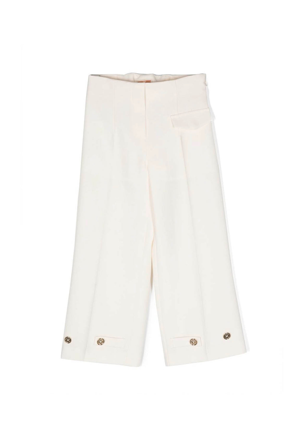 Elisabetta Franchi Girls Wide Leg Pants Butter