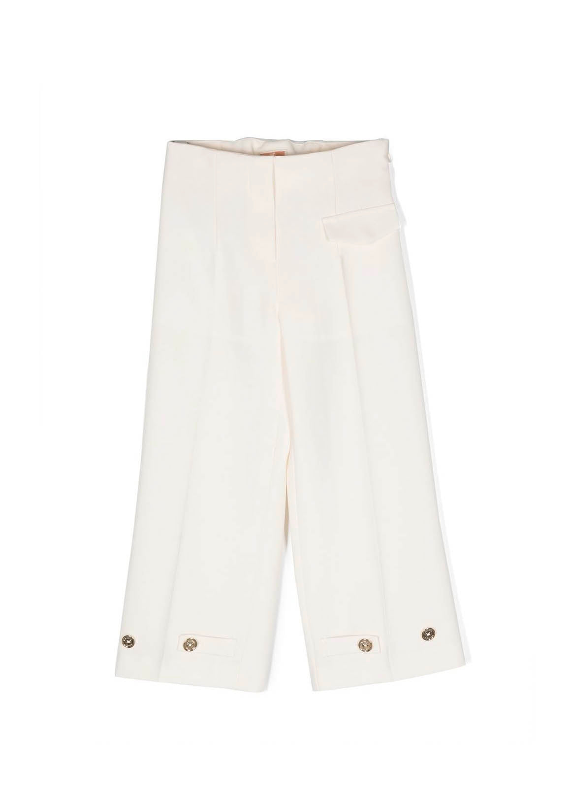 Elisabetta Franchi Girls Wide Leg Pants Butter