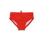 Dsquared2 Kids Costume Slip Rosso con Grafica Beach per Neonati