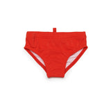 Dsquared2 Kids Costume Slip Rosso con Grafica Beach per Neonati