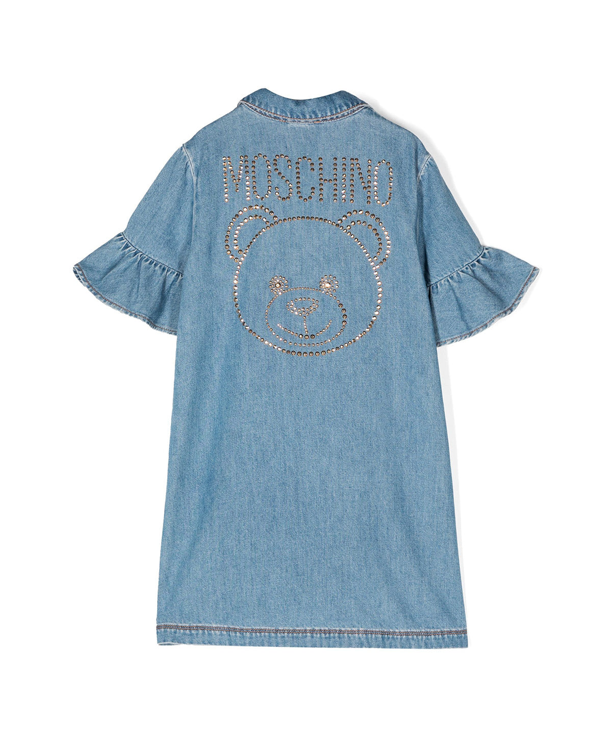 Moschino Kids Abito di Jeans con Decorazione Teddy Bear
