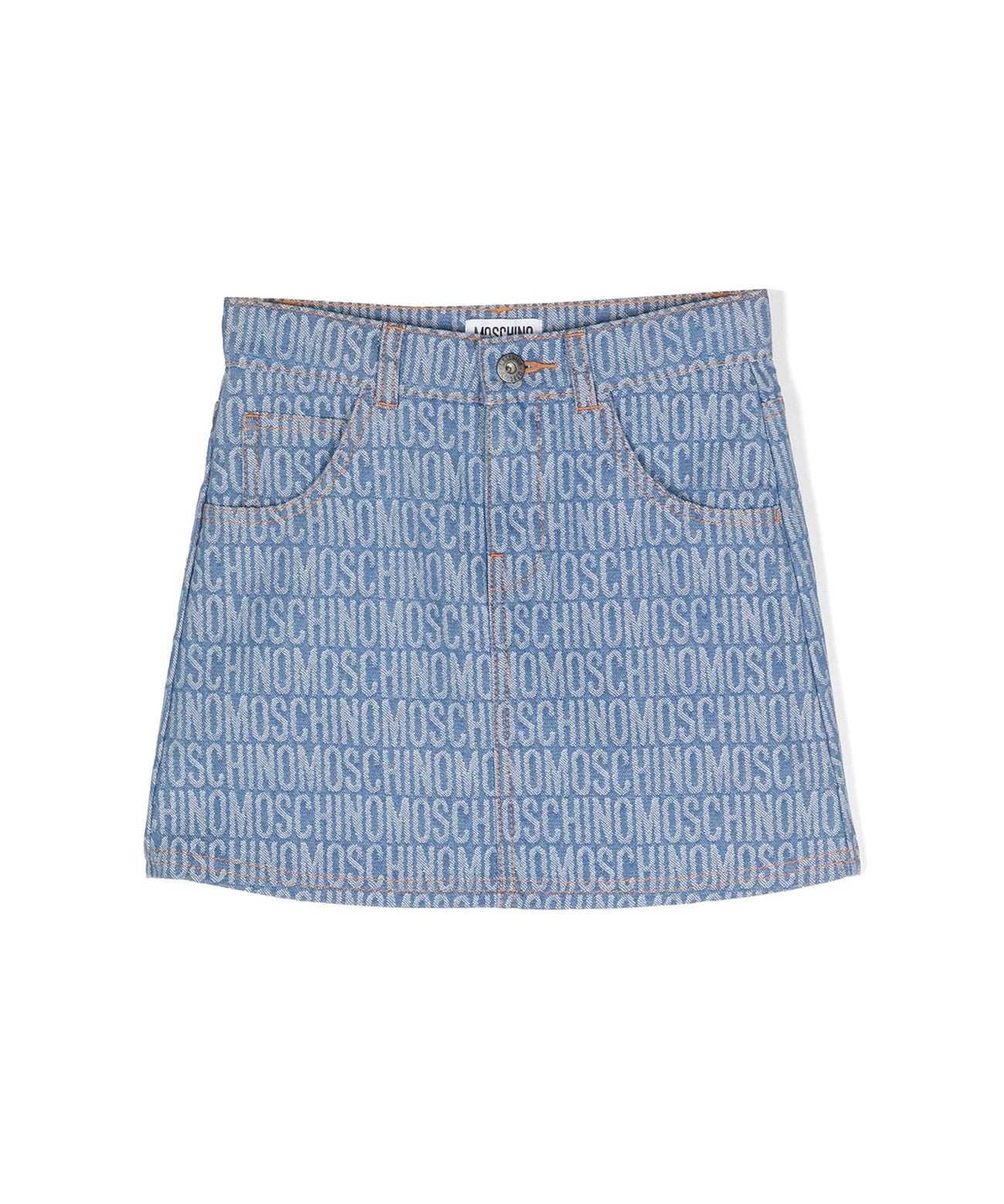 Moschino Kids Gonna di Jeans Logo All-over