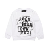 Dsquared Kids Felpa Girocollo Bianca Icon Displaced per Neonati