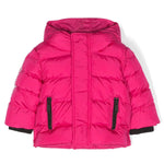 Piumino Imbottito DSquared2 Kids Fucsia | Design Imbottito | Logo sulla Manica | Chiusura con Zip | Cappuccio Classico
