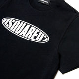 Dsquared2 Kids T-Shirt Nera con Logo Surf