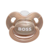 Boss Neonato Pacifier with logo print on the front Gold