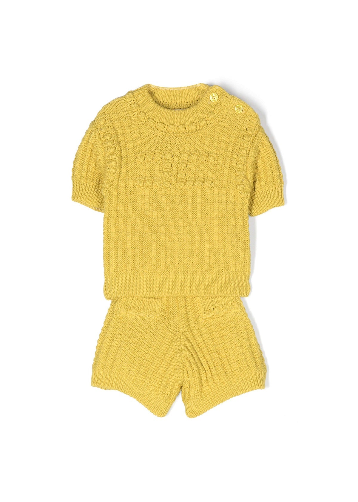 Elisabetta Franchi La Mia Bambina Completo Cedro Short e Maglia per Neonate