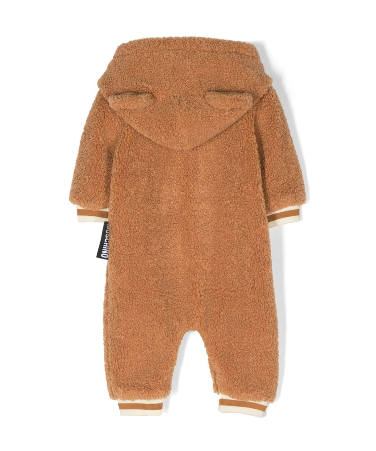Tutina Moschino Kids Color Caramello con Cappuccio Teddy: Comfort e Stile per il Tuo Bambino