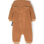 Tutina Moschino Kids Color Caramello con Cappuccio Teddy: Comfort e Stile per il Tuo Bambino