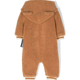 Tutina Moschino Kids Color Caramello con Cappuccio Teddy: Comfort e Stile per il Tuo Bambino