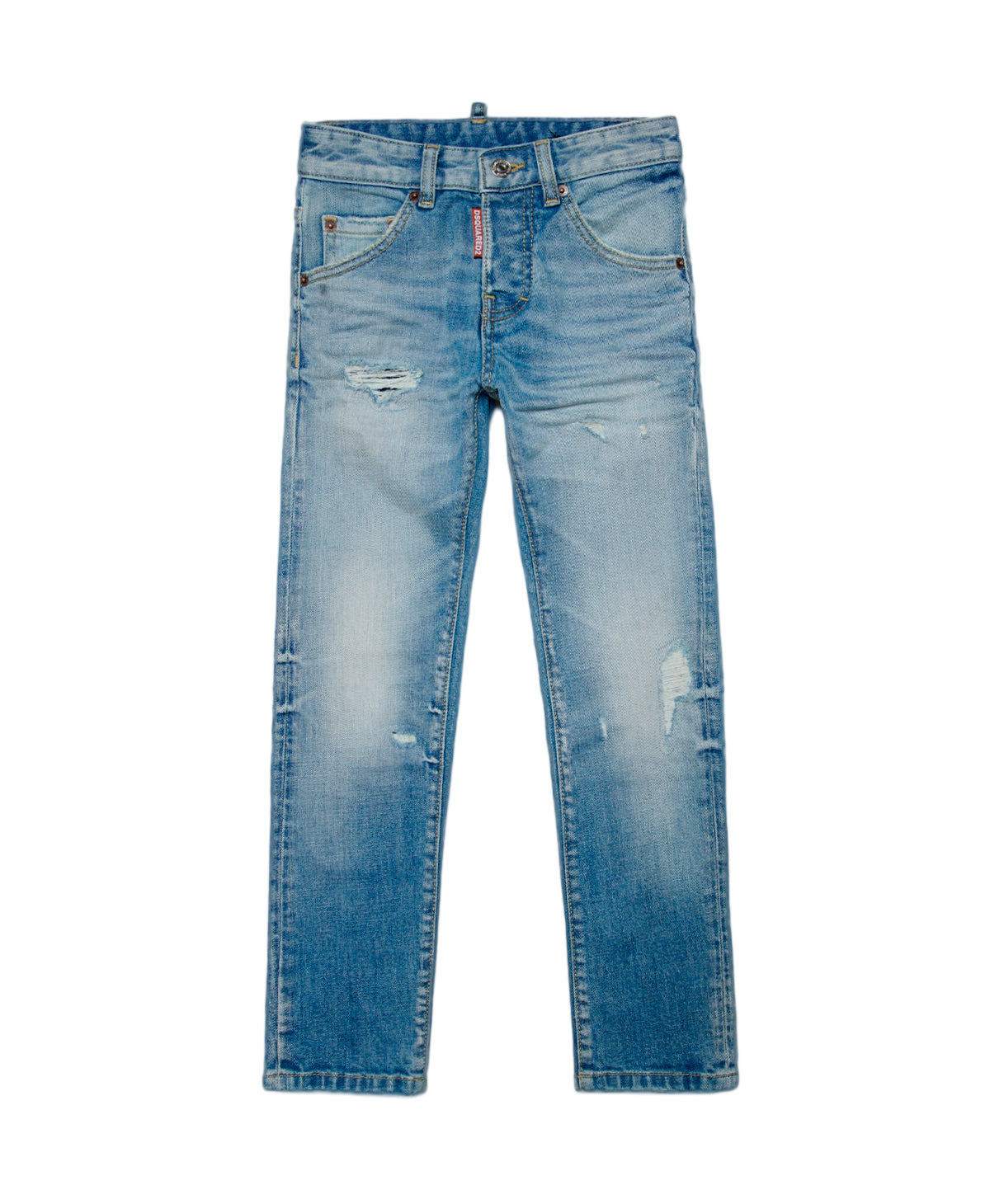 Dsquared2 Kids Jeans Chiaro Skinny con Rotture per Bambini