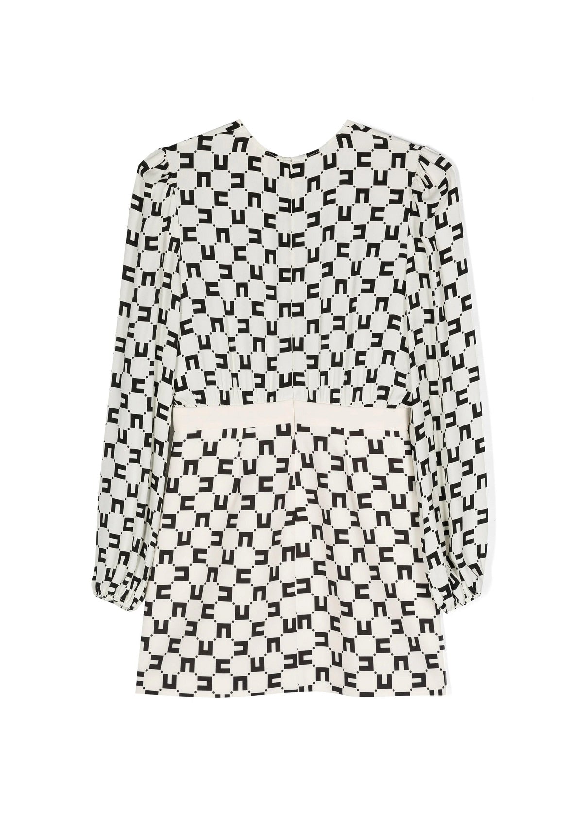 Elisabetta Franchi La Mia Bambina Abito Burro Nero con Stampa Logo All