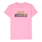 Moschino Kids T-Shirt Rosa con Stampa Teddy Bear