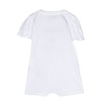 Moschino Kids Pagliaccetto Bianco con Ricamo Logo