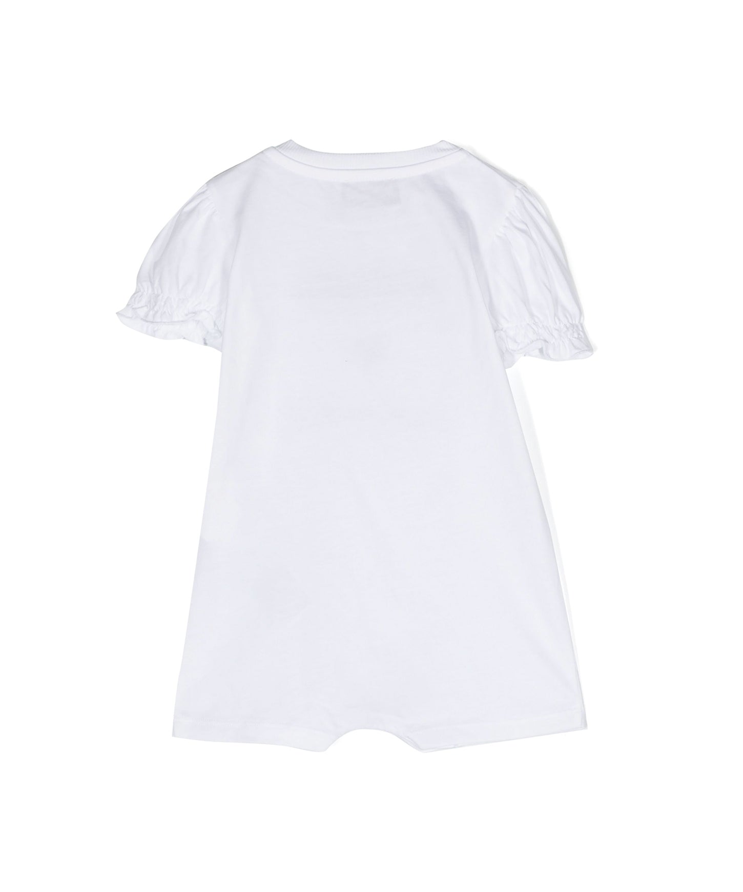 Moschino Kids Pagliaccetto Bianco con Ricamo Logo
