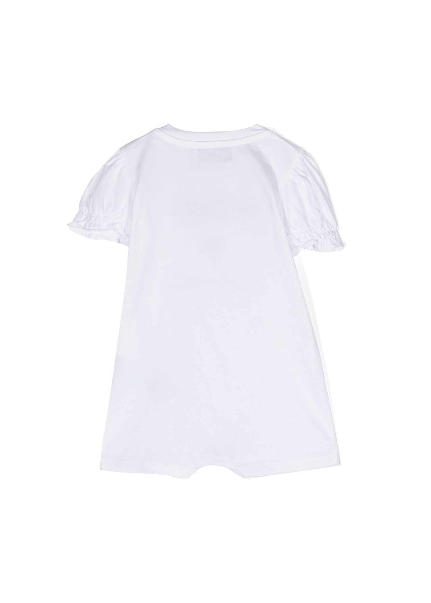 Moschino Kids Pagliaccetto Bianco con Ricamo Logo