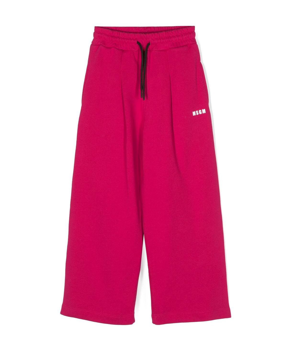 Pantaloni a Palazzo MSGM Kids | Fucsia con Logo | Stile e Comfort per Bambine