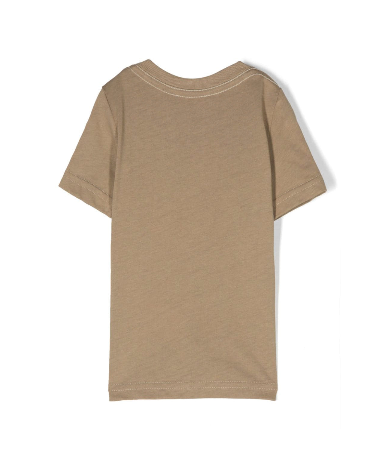 -shirt a Maniche Corte DSquared2 Kids Beige con Stampa Logo DSquared2 Milano | Cotone | Look Casual per Neonati