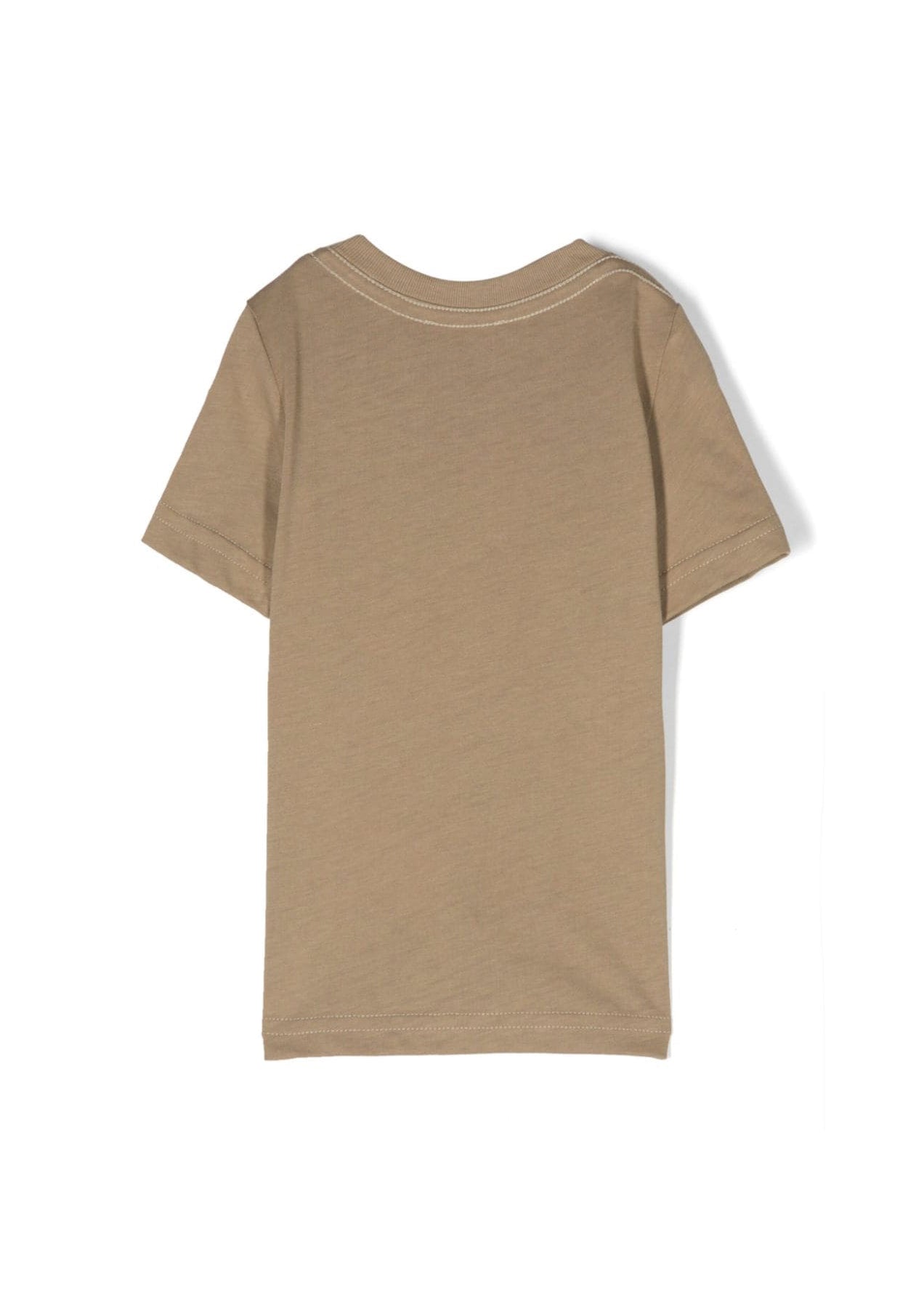 -shirt a Maniche Corte DSquared2 Kids Beige con Stampa Logo DSquared2 Milano | Cotone | Look Casual per Neonati