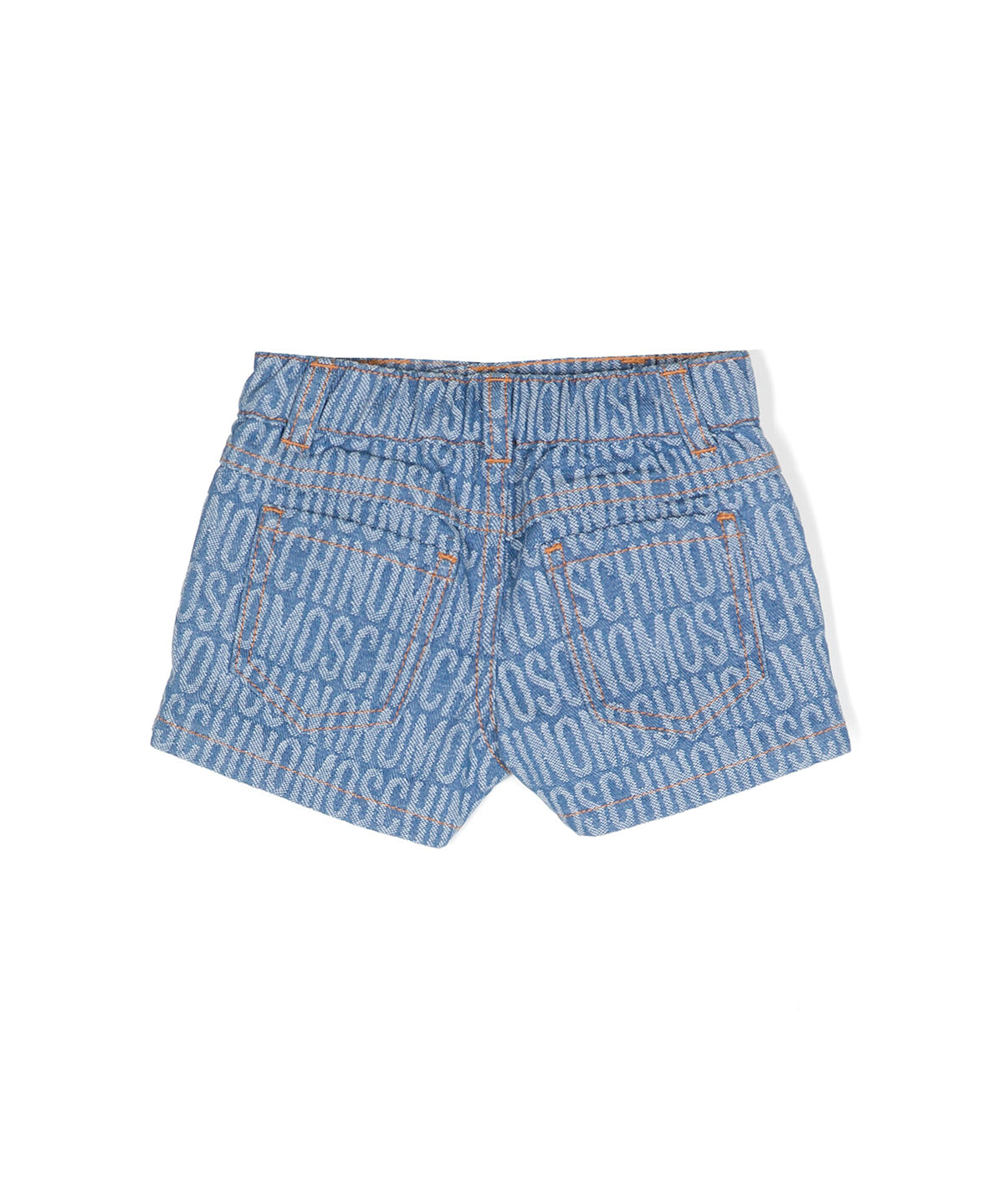 Moschino Kids Shorts di Jeans Logo All-over per Neonate