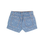 Moschino Kids Shorts di Jeans Logo All-over per Neonate