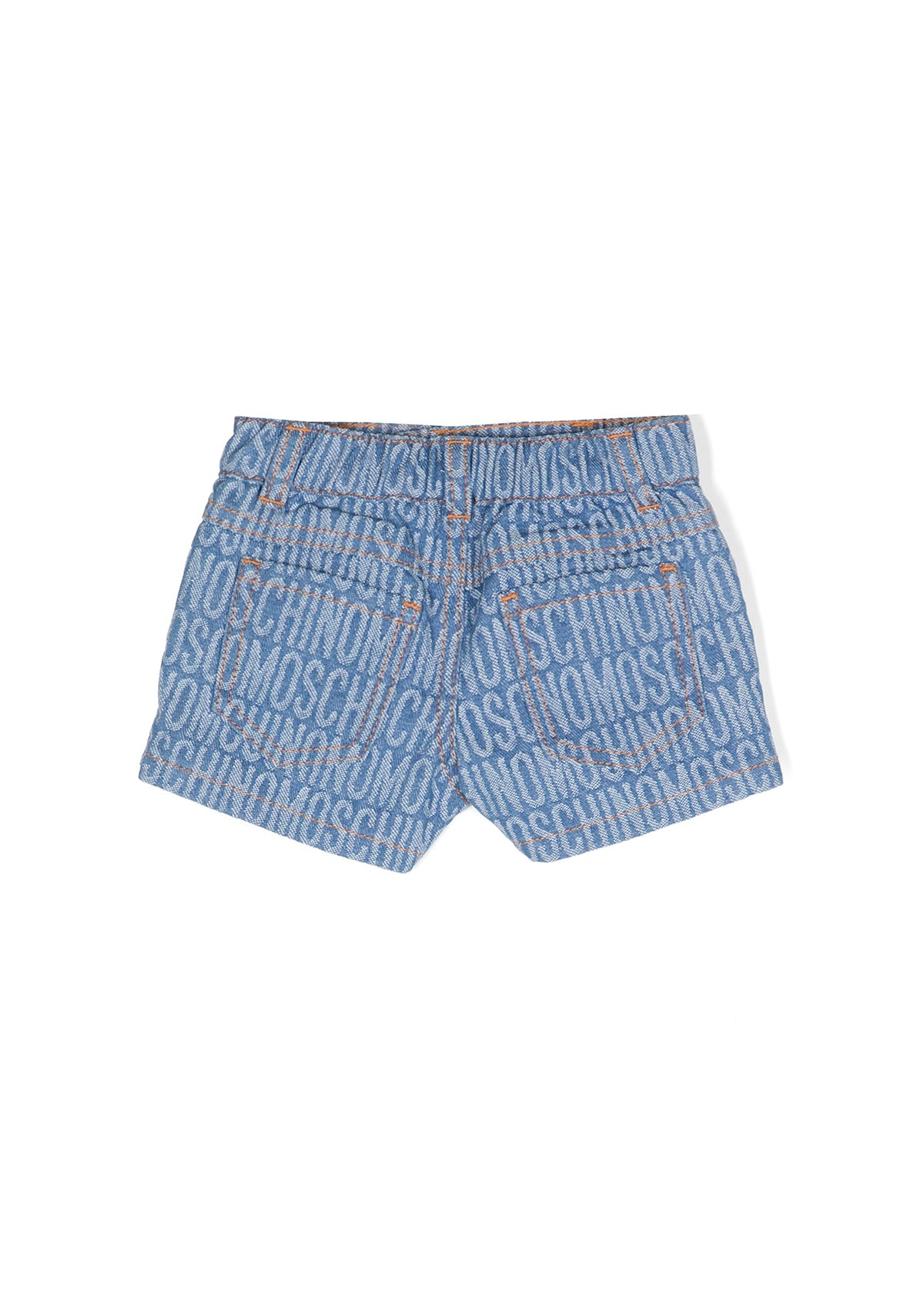 Moschino Kids Shorts di Jeans Logo All-over per Neonate