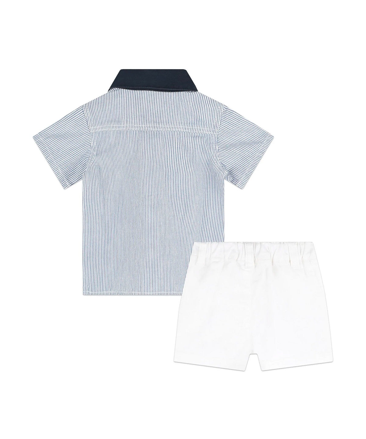 Boss Kids Completo Camicia e Short a Righe per Neonati