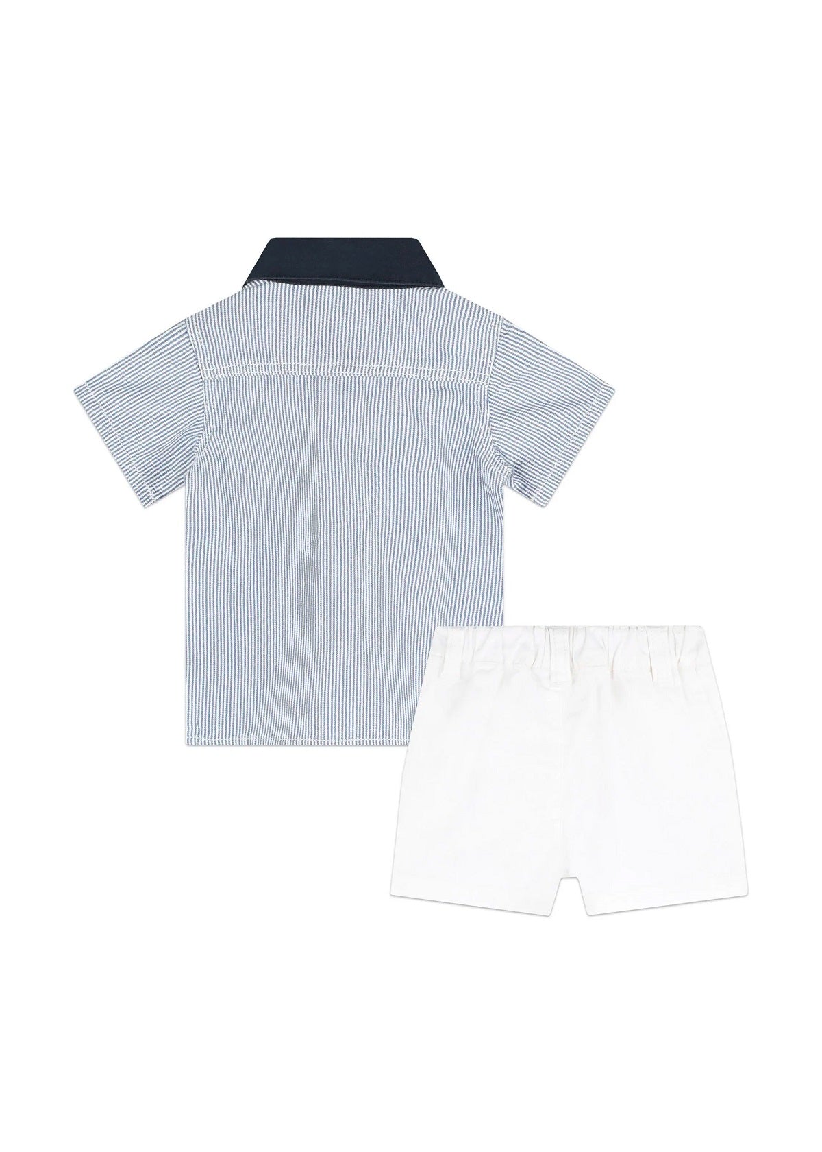 Boss Kids Completo Camicia e Short a Righe per Neonati