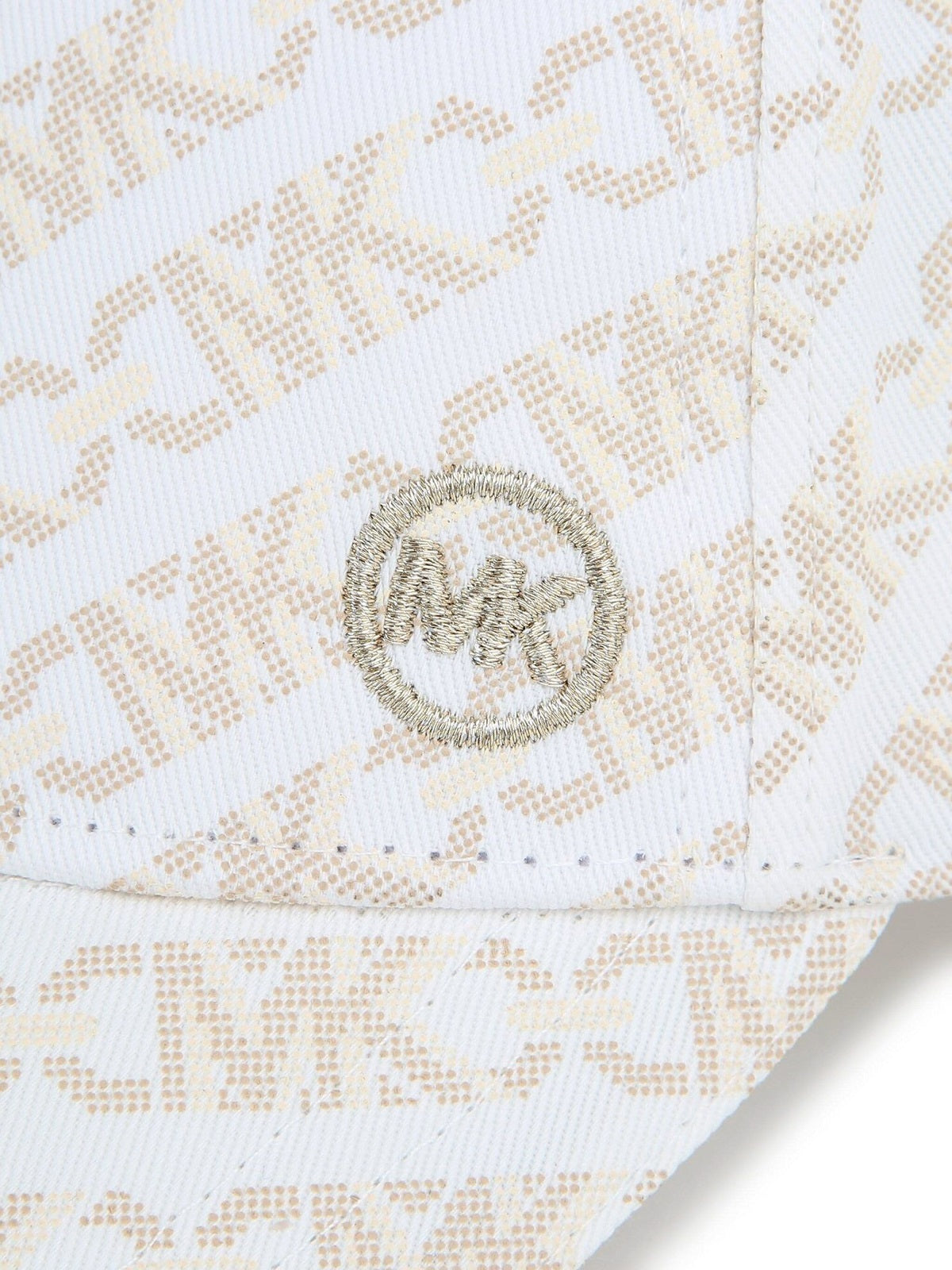 Michael Kors Kids Cappello da Baseball Crema con Stampa All-over