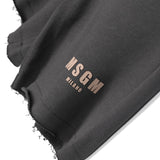 MSGM Kids Bermuda Piombo con Effetto Vissuto per Bambini