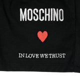 Moschino Kids Set T-Shirt e Short Nero con Cuore per Neonate