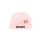 Moschino Kids Cappellino Rosa con Motivo Teddy Bear