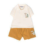 Moschino Kids Completo Short e Polo Teddy Bear Cactus
