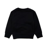 Dsquared2 Kids Felpa Girocollo Nera con Patch Logo
