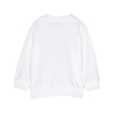 Moschino Kids Felpa Girocollo Bianca con Stampa Teddy Bear