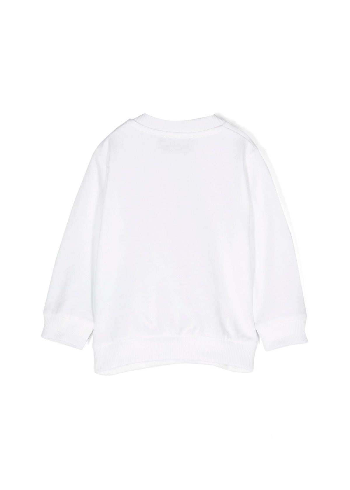 Moschino Kids Felpa Girocollo Bianca con Stampa Teddy Bear